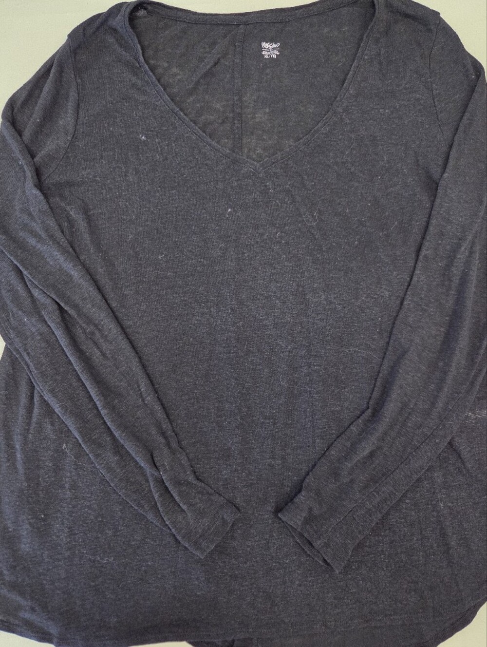 Mossimo Supply Co. Women's Long-Sleeve Intimate Top - Charcoal Gray